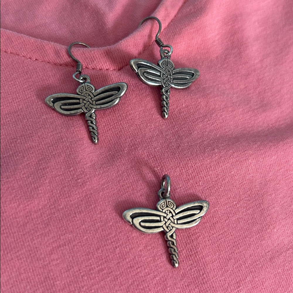 Dragonfly jewelry set